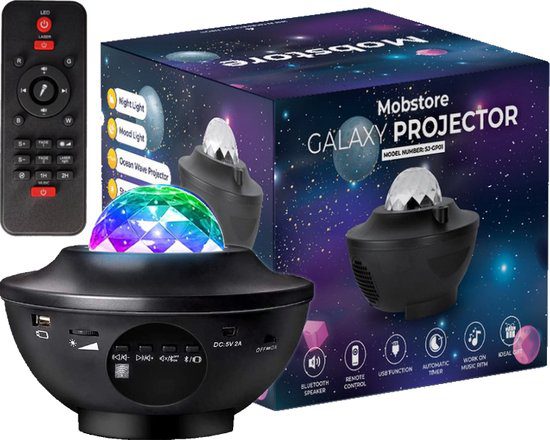 Galaxy Projector with speaker in its retail box