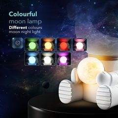 The colour options of the built-in moon lamp