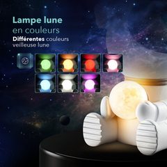 The colour options of the built-in moon lamp