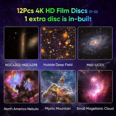 Six more film discs including the Milky Way and the Andromeda galaxy
