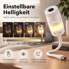 The four brightness levels of the night light