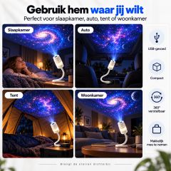 Te gebruiken in de slaapkamer, de auto, een tent of de woonkamer