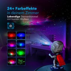 The 24 colour effects of the warrior projector